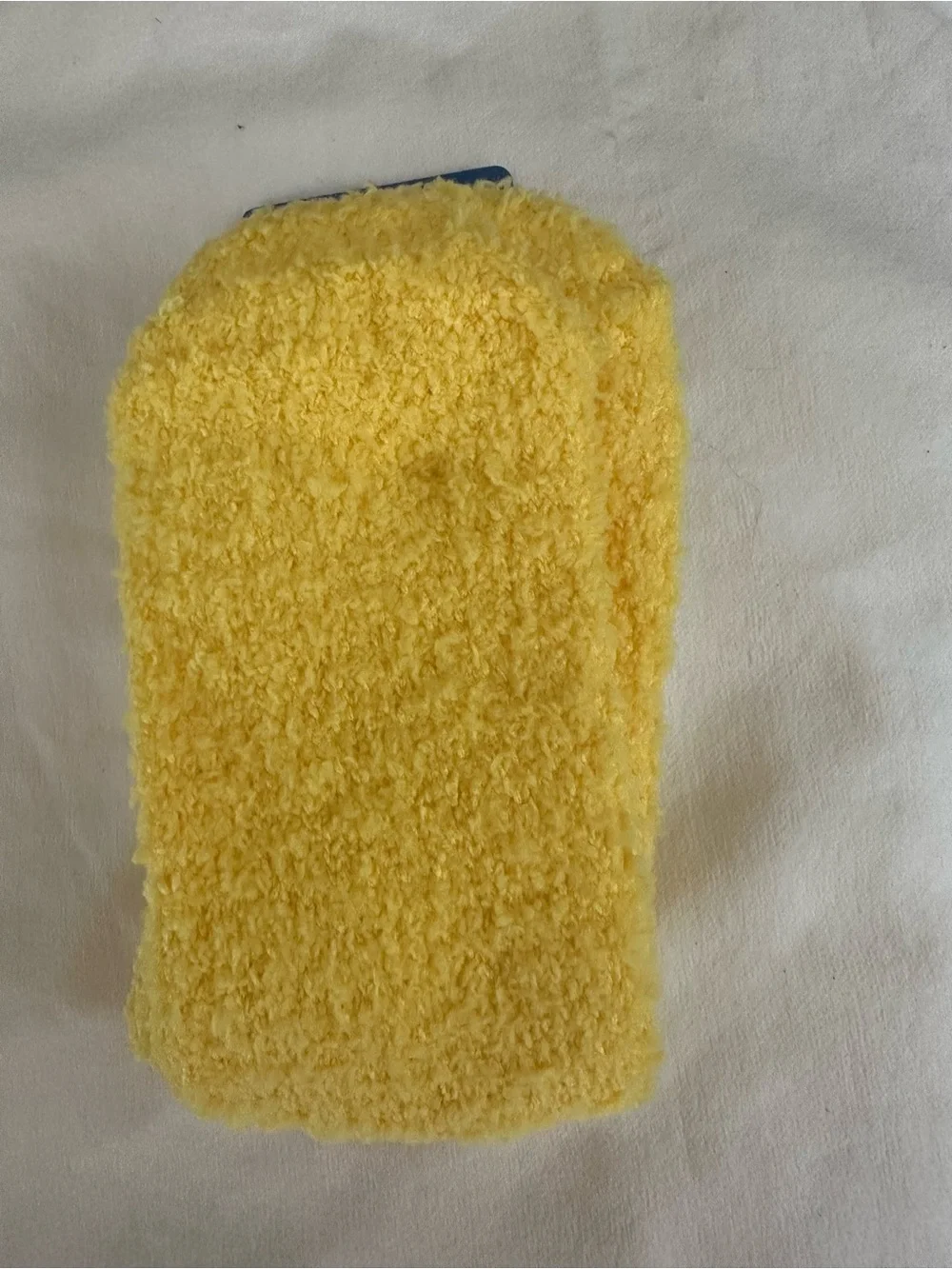 Plush Yellow Character Kids Socks with Red Accent - Cozy Fuzzy Design